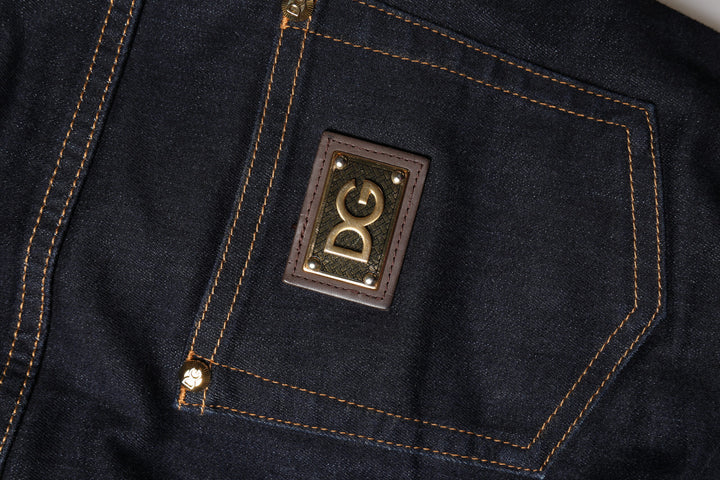 Dolce &amp; Gabbana Blue Cotton PRETTY LowWaist Skinny Denim Jeans