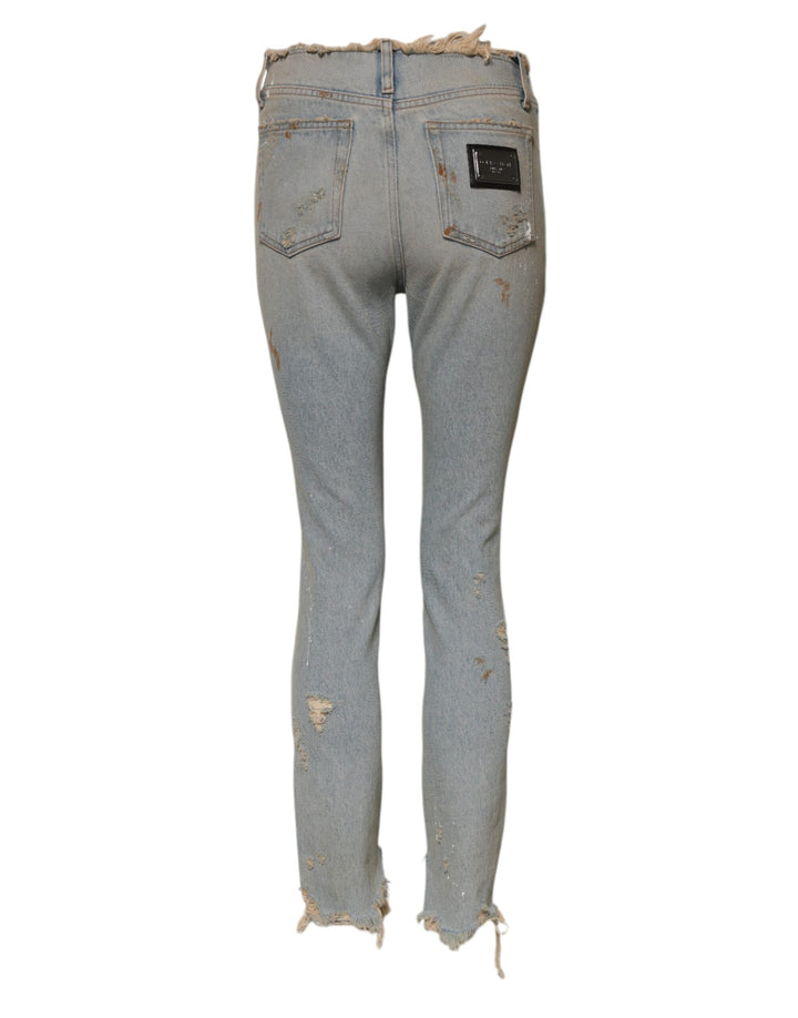 Dolce &amp; Gabbana Light Blue High Waist Skinny Denim Jeans