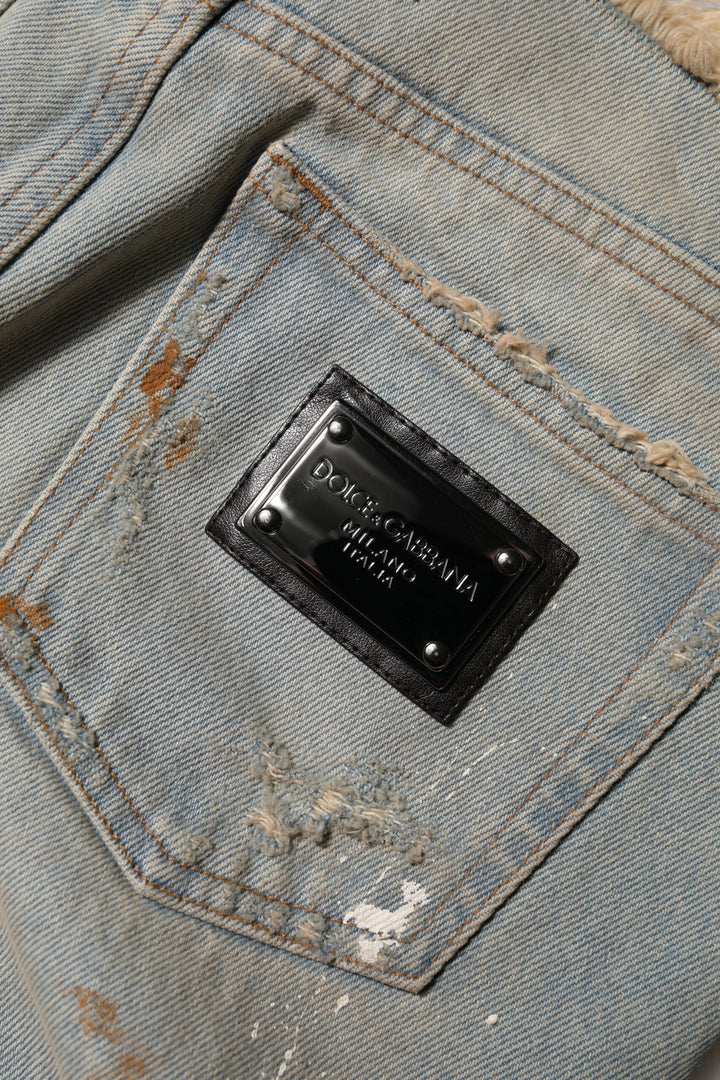 Dolce &amp; Gabbana Light Blue High Waist Skinny Denim Jeans
