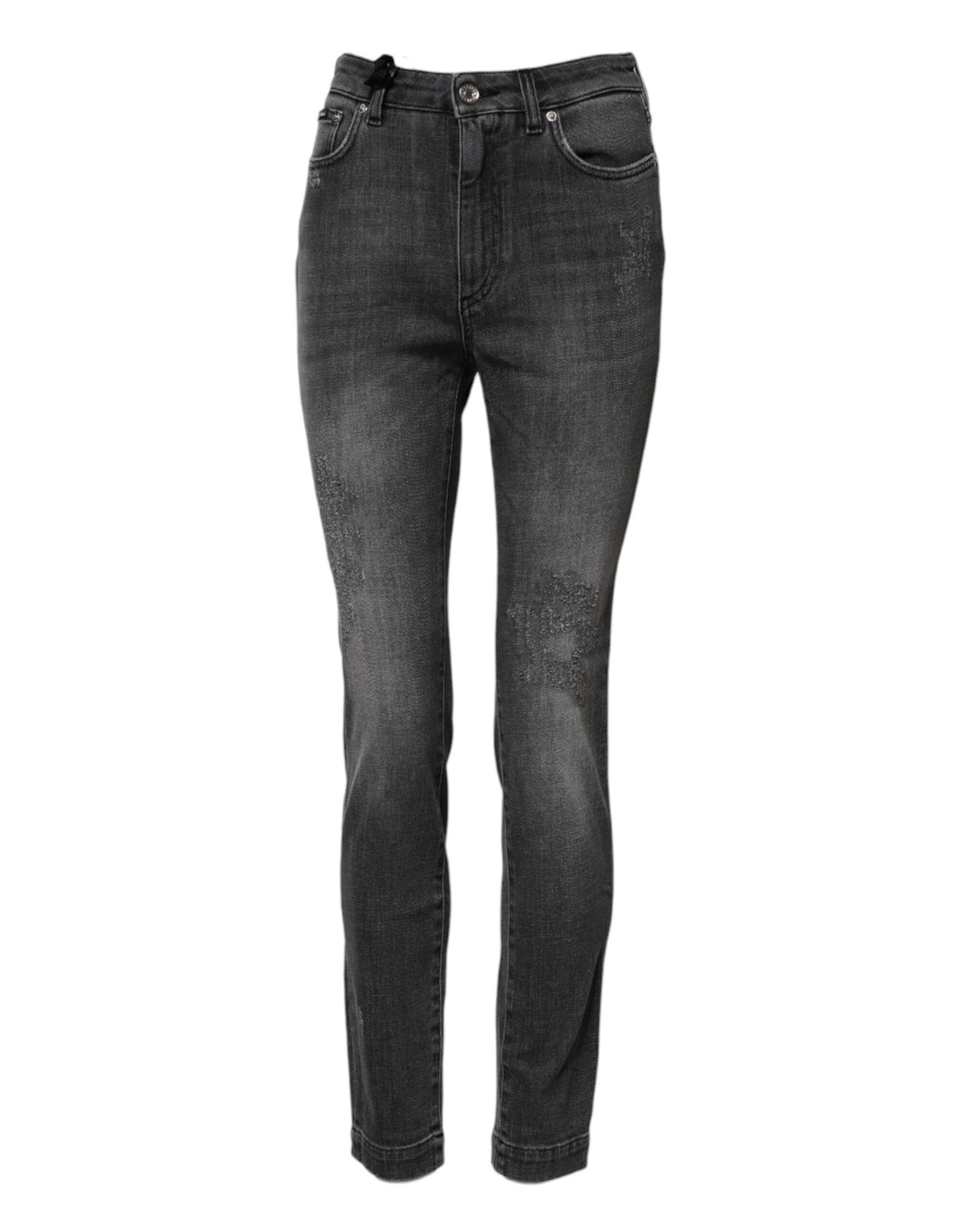 Dolce &amp; Gabbana Dark Gray AUDREY Cotton Skinny Denim Jeans