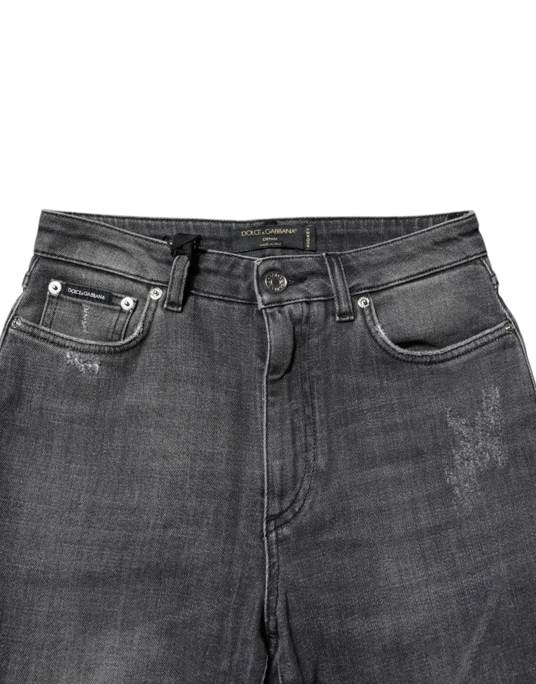 Dolce &amp; Gabbana Dark Gray AUDREY Cotton Skinny Denim Jeans