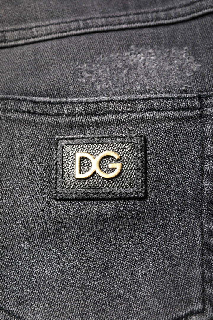 Dolce &amp; Gabbana Dark Gray AUDREY Cotton Skinny Denim Jeans