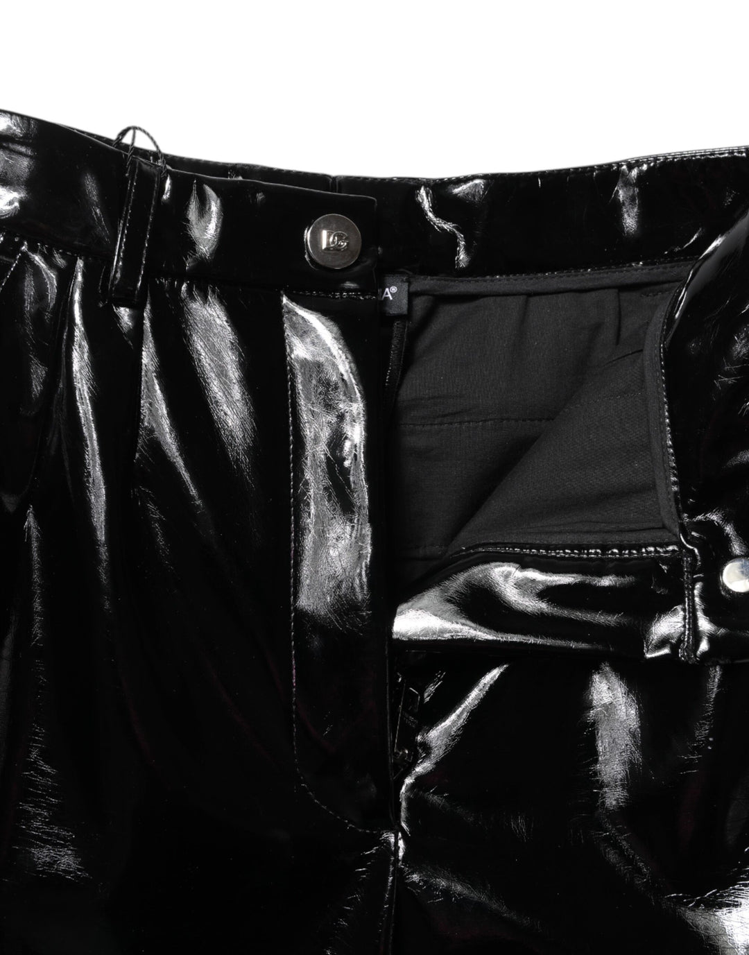 Dolce &amp; Gabbana Black High Waist Cargo Bootcut Pants