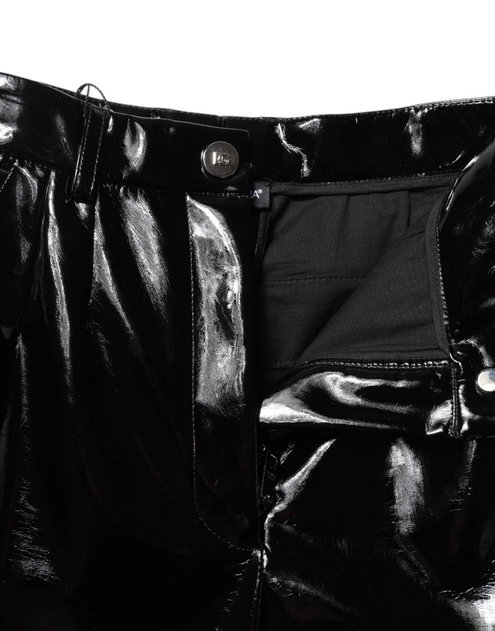 Dolce &amp; Gabbana Black High Waist Cargo Bootcut Pants