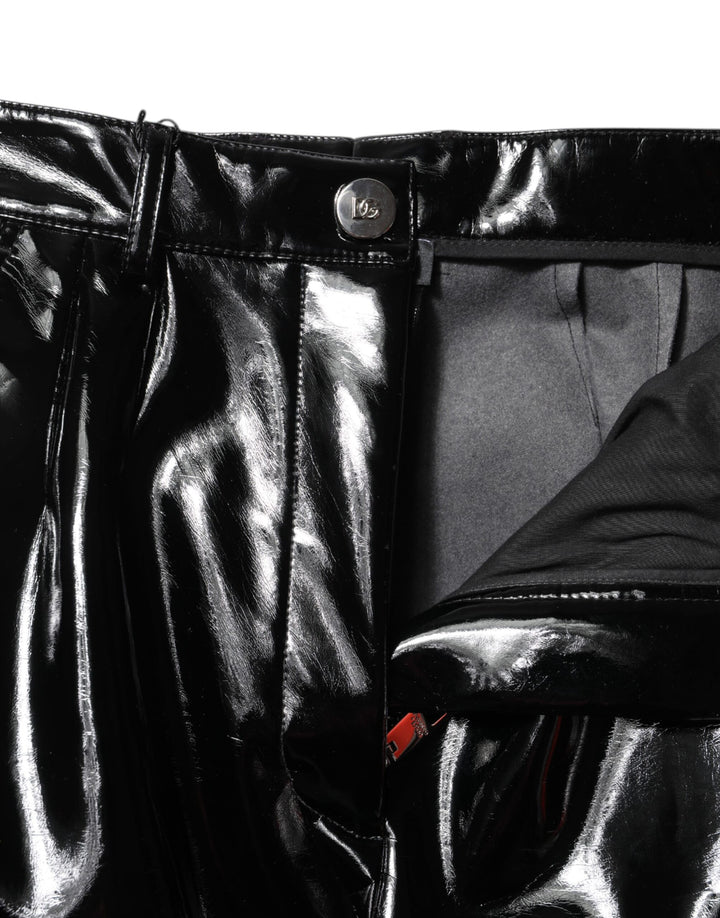 Dolce &amp; Gabbana Black High Waist Cargo Bootcut Pants