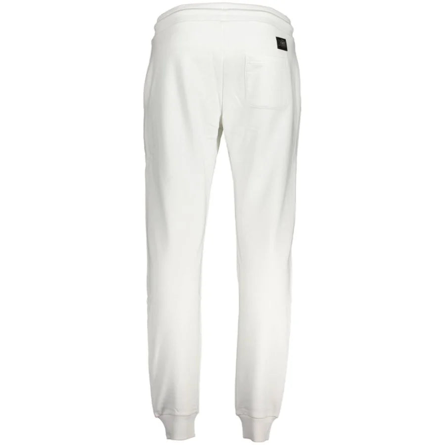 Cavalli Class Bianco Cotton Men’s Sweatpant
