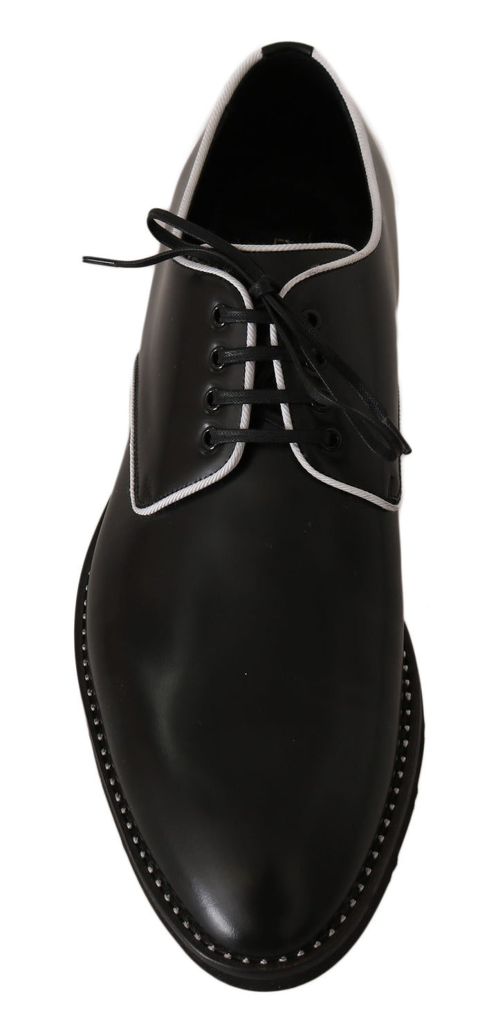 Chaussures Derby élégantes en cuir noir Dolce &amp;amp; Gabbana