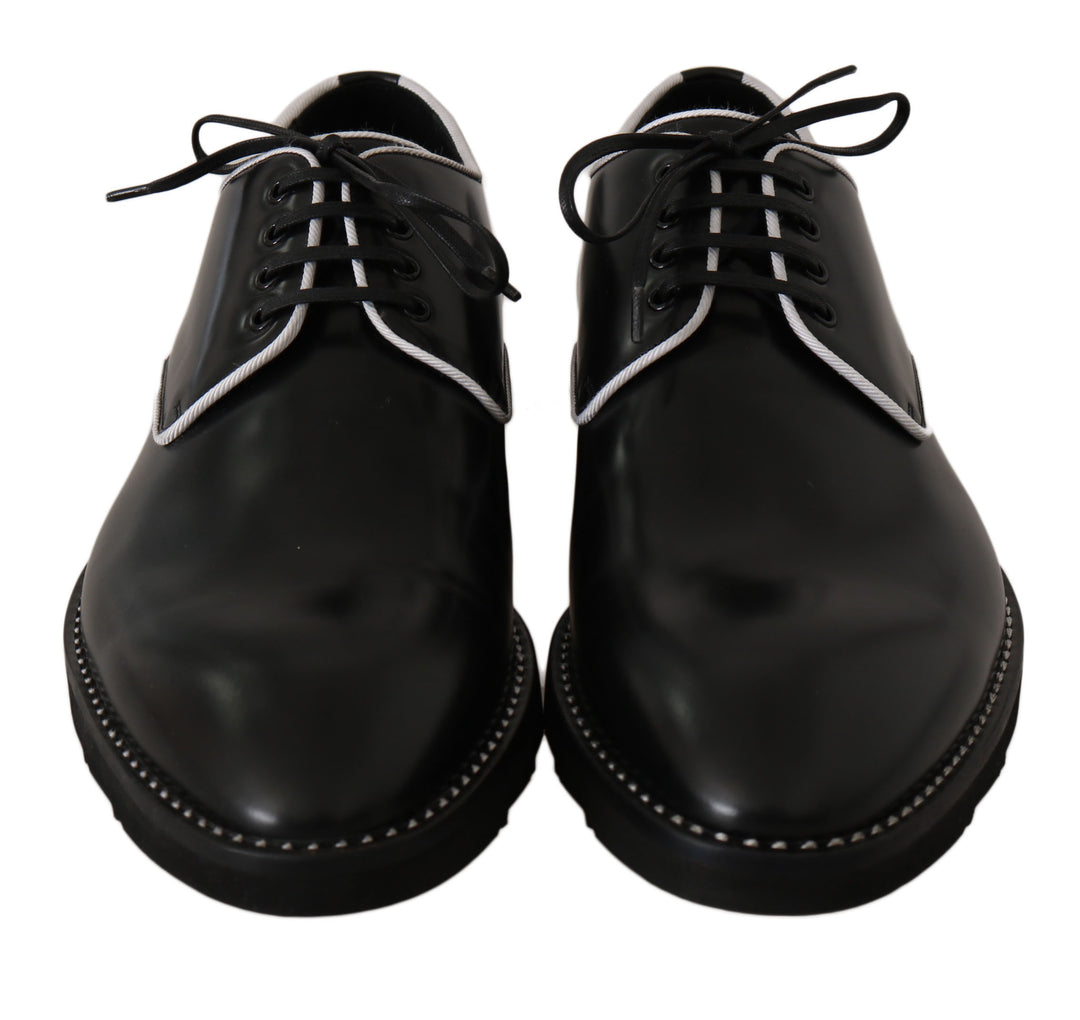 Chaussures Derby élégantes en cuir noir Dolce &amp;amp; Gabbana