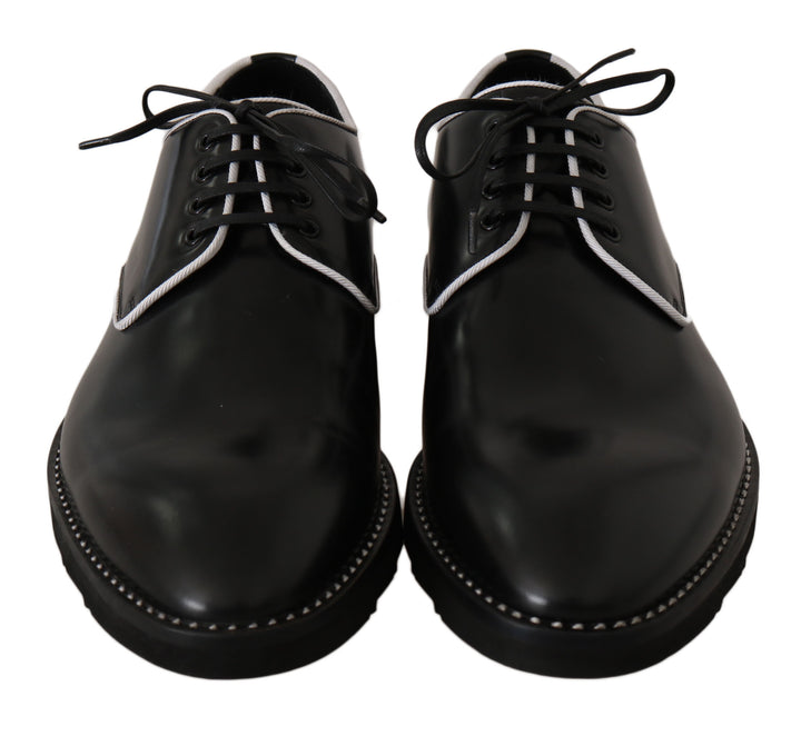 Chaussures Derby élégantes en cuir noir Dolce &amp;amp; Gabbana