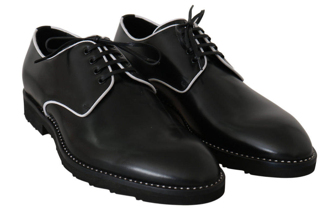Chaussures Derby élégantes en cuir noir Dolce &amp;amp; Gabbana