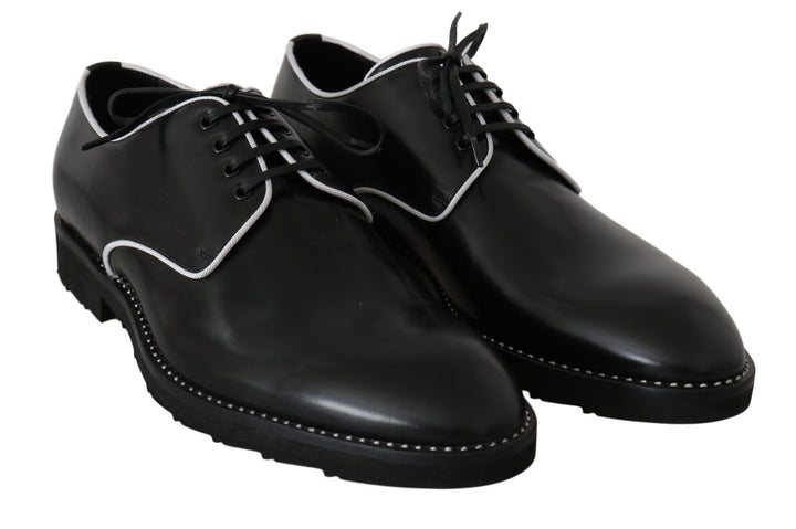 Chaussures Derby élégantes en cuir noir Dolce &amp;amp; Gabbana