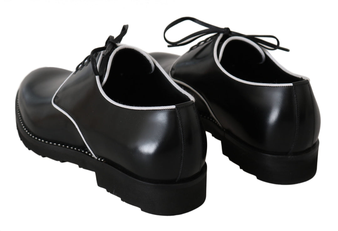 Chaussures Derby élégantes en cuir noir Dolce &amp;amp; Gabbana