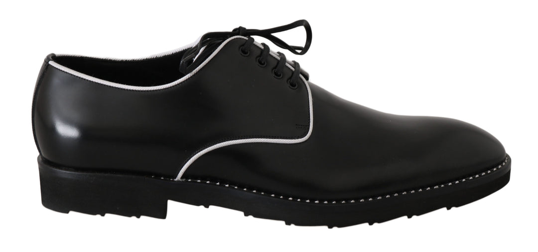 Chaussures Derby élégantes en cuir noir Dolce &amp;amp; Gabbana