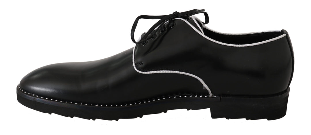 Chaussures Derby élégantes en cuir noir Dolce &amp;amp; Gabbana