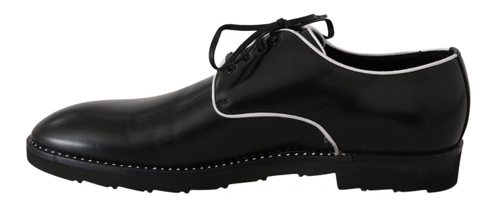 Chaussures Derby élégantes en cuir noir Dolce &amp;amp; Gabbana