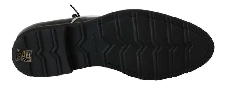 Chaussures Derby élégantes en cuir noir Dolce &amp;amp; Gabbana