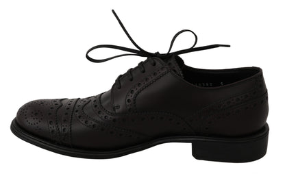 Chaussures habillées élégantes derby bordeaux Dolce &amp; Gabbana