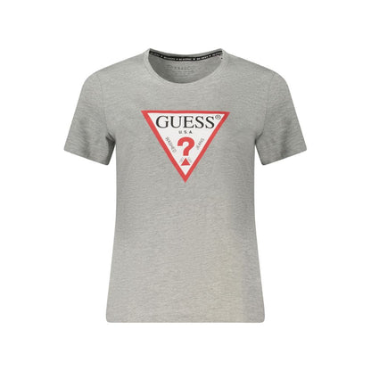 Guess Jeans Grey Organic Cotton Women T-Shirt