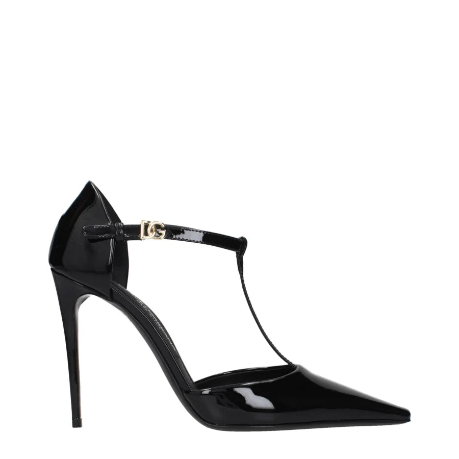 Dolce & Gabbana Black Leather High Heel Pumps