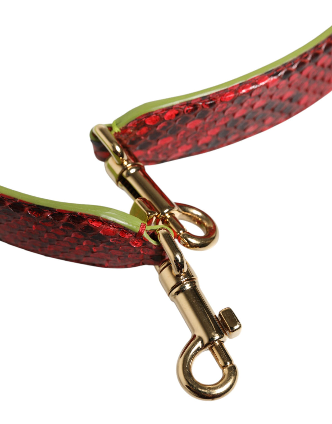 Dolce &amp; Gabbana Red Exotic Leather Handbag Accessory Shoulder Strap
