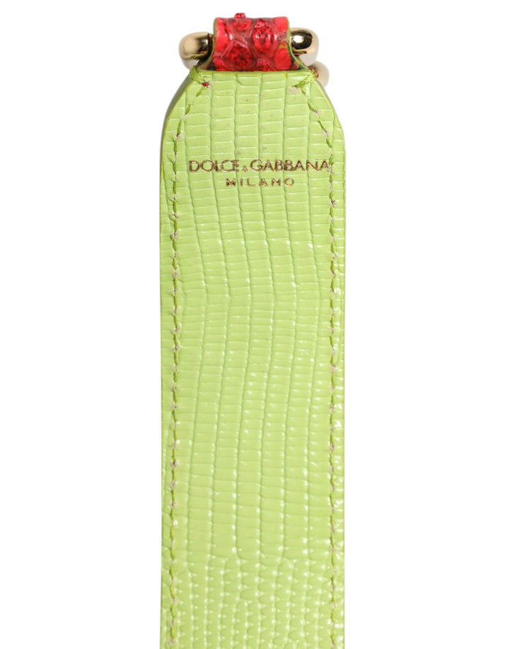 Dolce &amp; Gabbana Red Exotic Leather Handbag Accessory Shoulder Strap