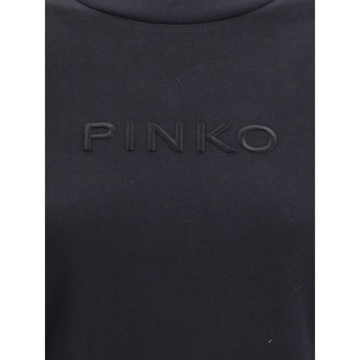 PINKO Black Cotton T-Shirt