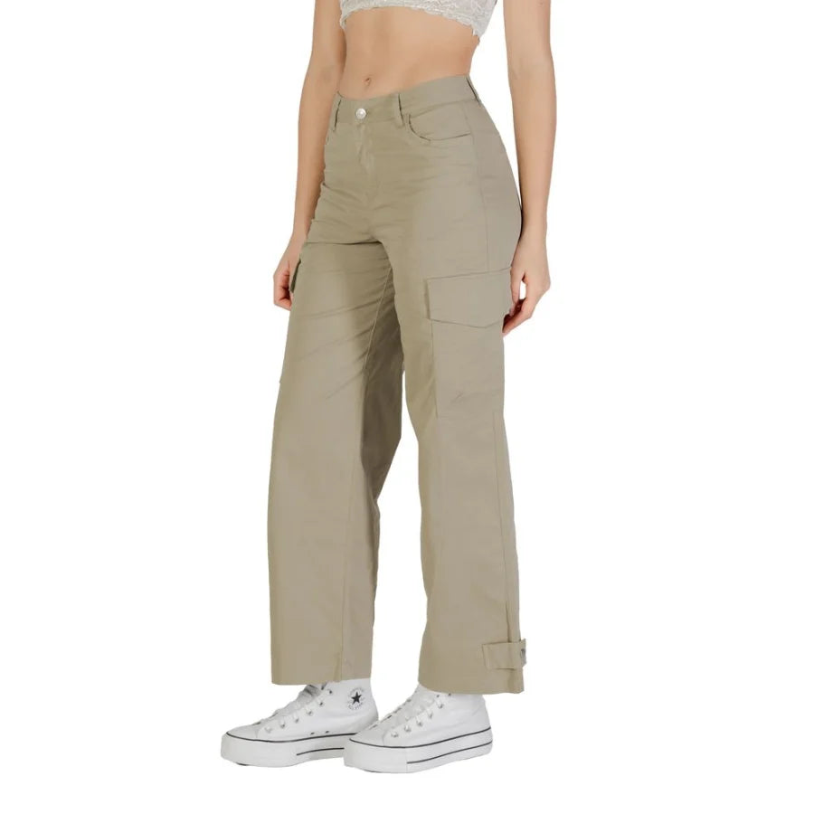 Only Beige Cotton Cargo Pants