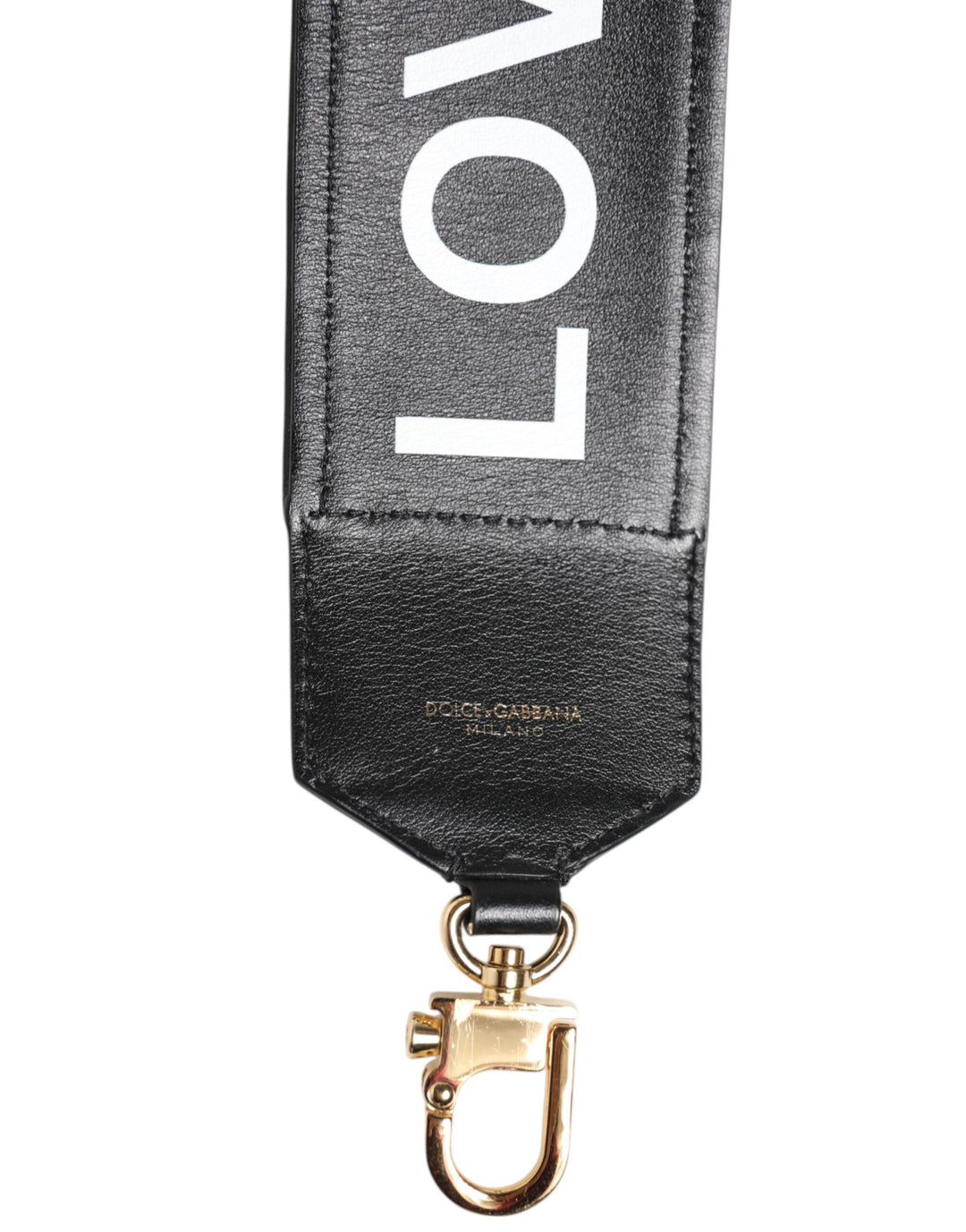 Dolce &amp; Gabbana Black Leopard Print Reversible Bag Shoulder Strap