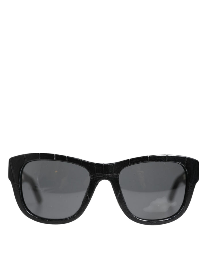 Dolce &amp; Gabbana Black Leather Frame DG4177 Tinted Lens Sunglasses