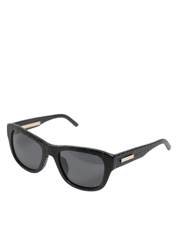 Dolce &amp; Gabbana Black Leather Frame DG4177 Tinted Lens Sunglasses