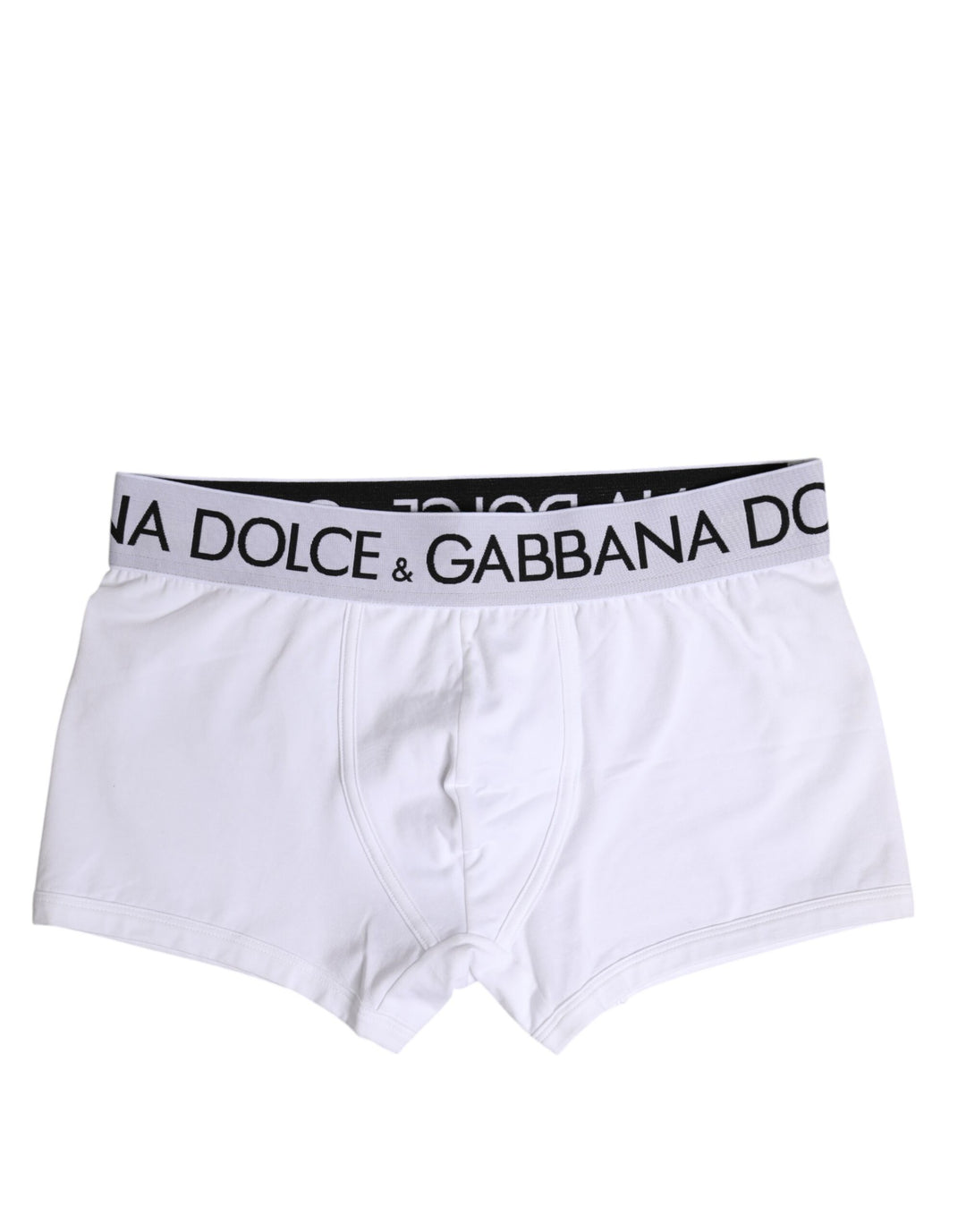 Dolce &amp; Gabbana White Cotton Stretch Regular Boxer Underwear