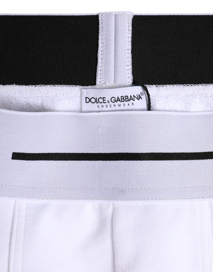 Dolce &amp; Gabbana White Cotton Stretch Regular Boxer Underwear