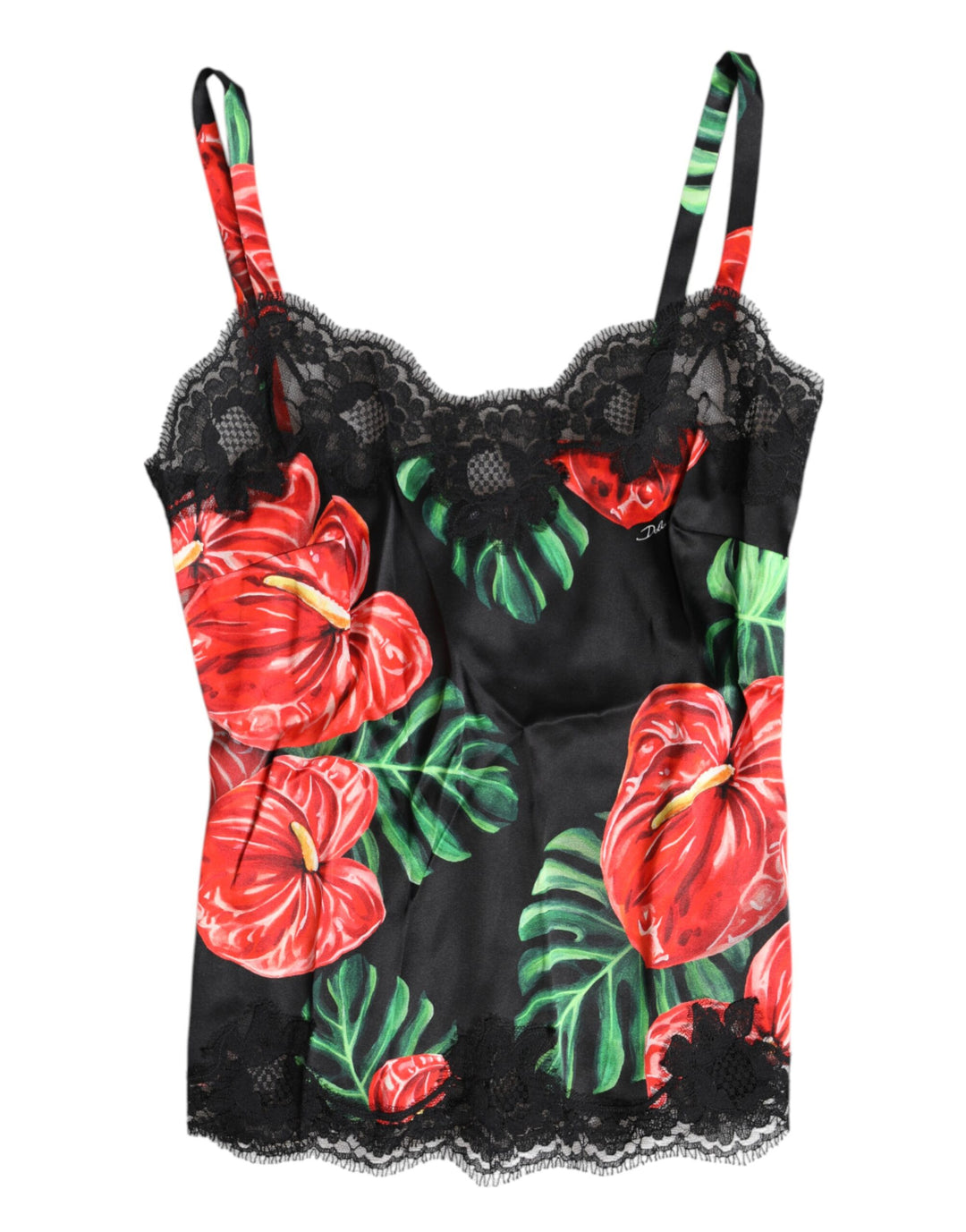 Dolce &amp; Gabbana Multicolor Floral Silk Tank Lingerie Underwear