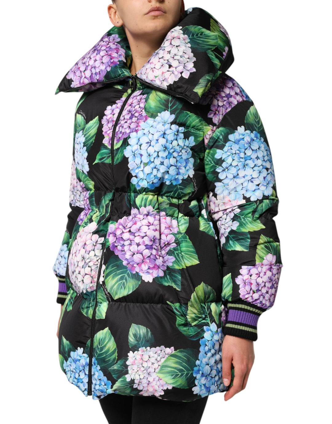 Dolce &amp; Gabbana Multicolor Floral Print Puffer Quilted Jacket