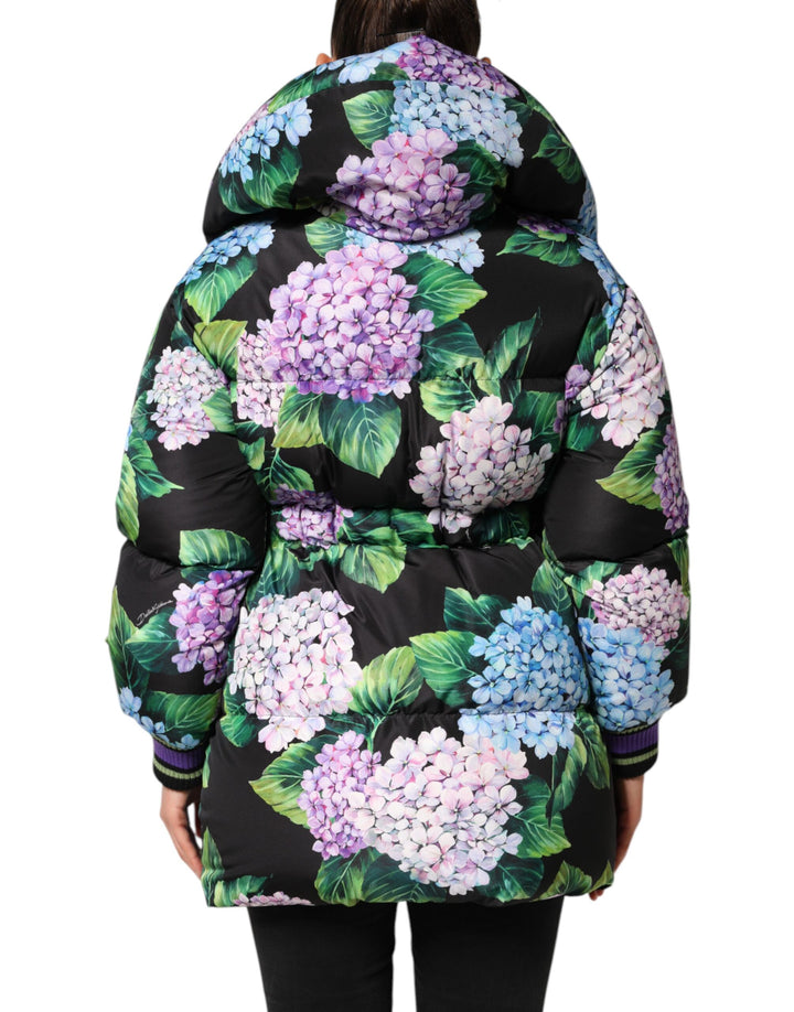 Dolce &amp; Gabbana Multicolor Floral Print Puffer Quilted Jacket
