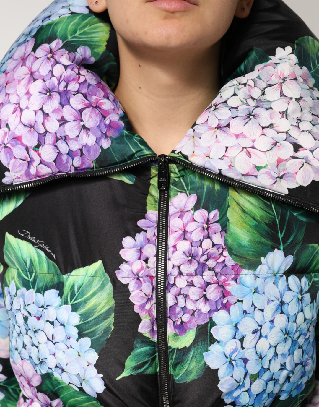Dolce &amp; Gabbana Multicolor Floral Print Puffer Quilted Jacket