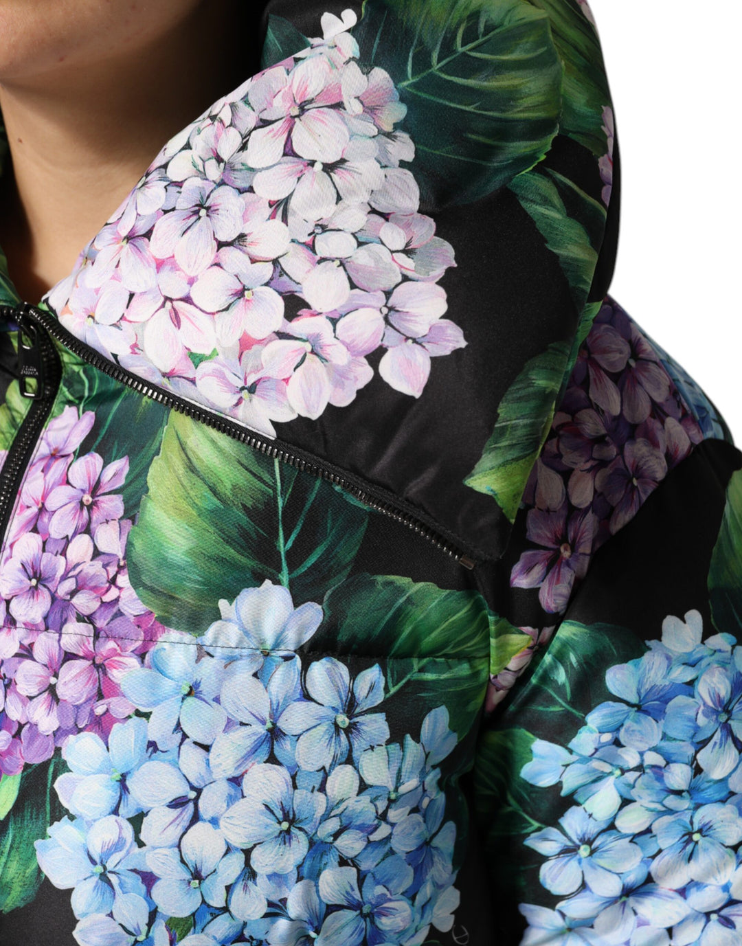 Dolce &amp; Gabbana Multicolor Floral Print Puffer Quilted Jacket