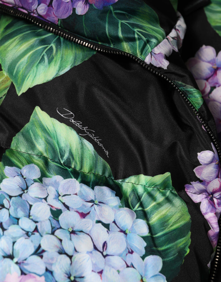 Dolce &amp; Gabbana Multicolor Floral Print Puffer Quilted Jacket