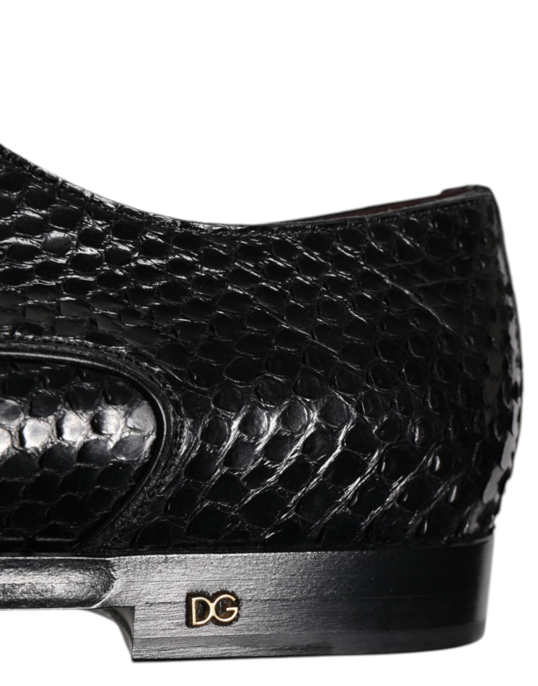 Dolce &amp; Gabbana Black Leather Lace Up Dress Men Derby Shoes