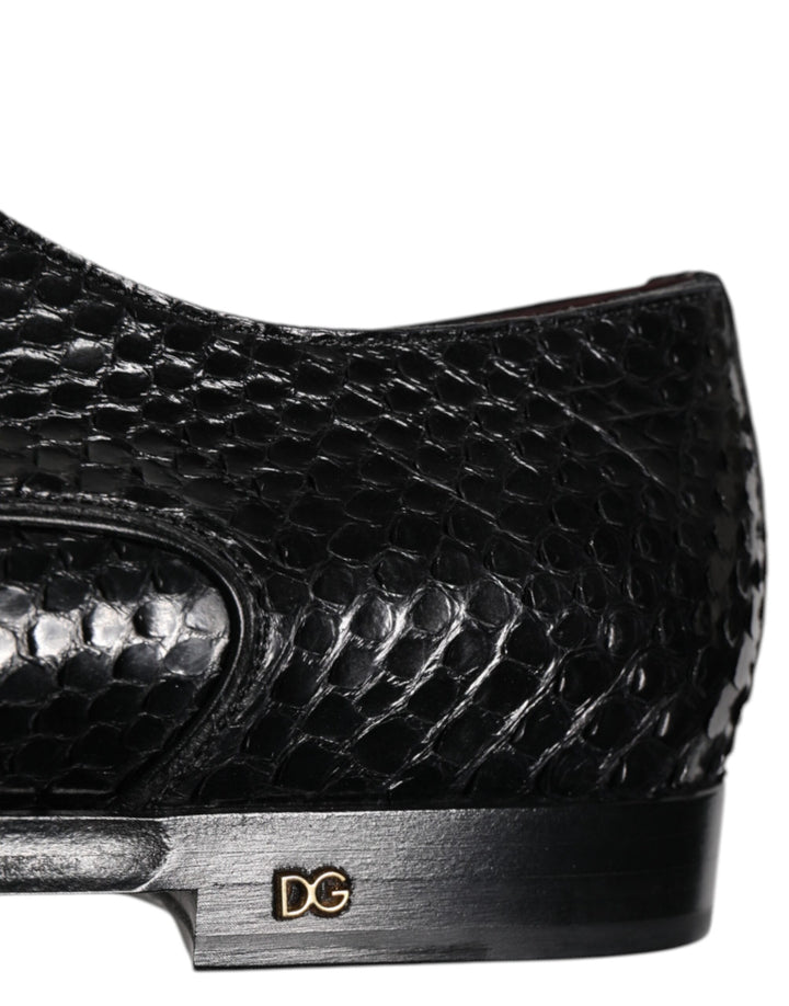 Dolce &amp; Gabbana Black Leather Lace Up Dress Men Derby Shoes