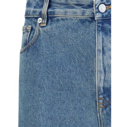 Valentino Blue Cotton Straight-Leg Jeans