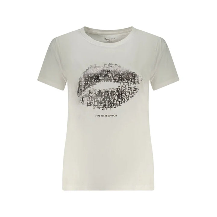 Pepe Jeans Bianco Cotton Women T-Shirt