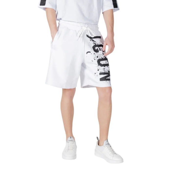 Icon White Cotton Bermuda Shorts