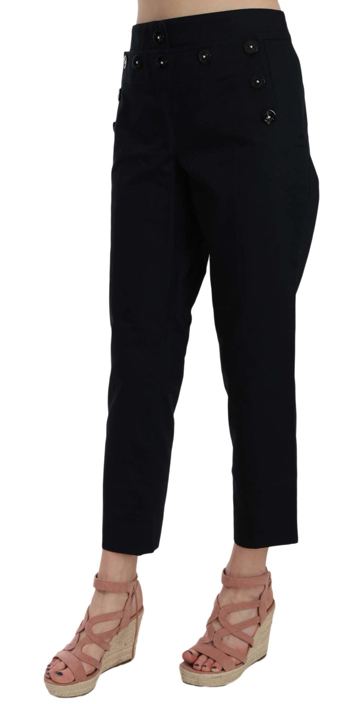Pantalon en coton noir chic Dolce &amp;amp; Gabbana