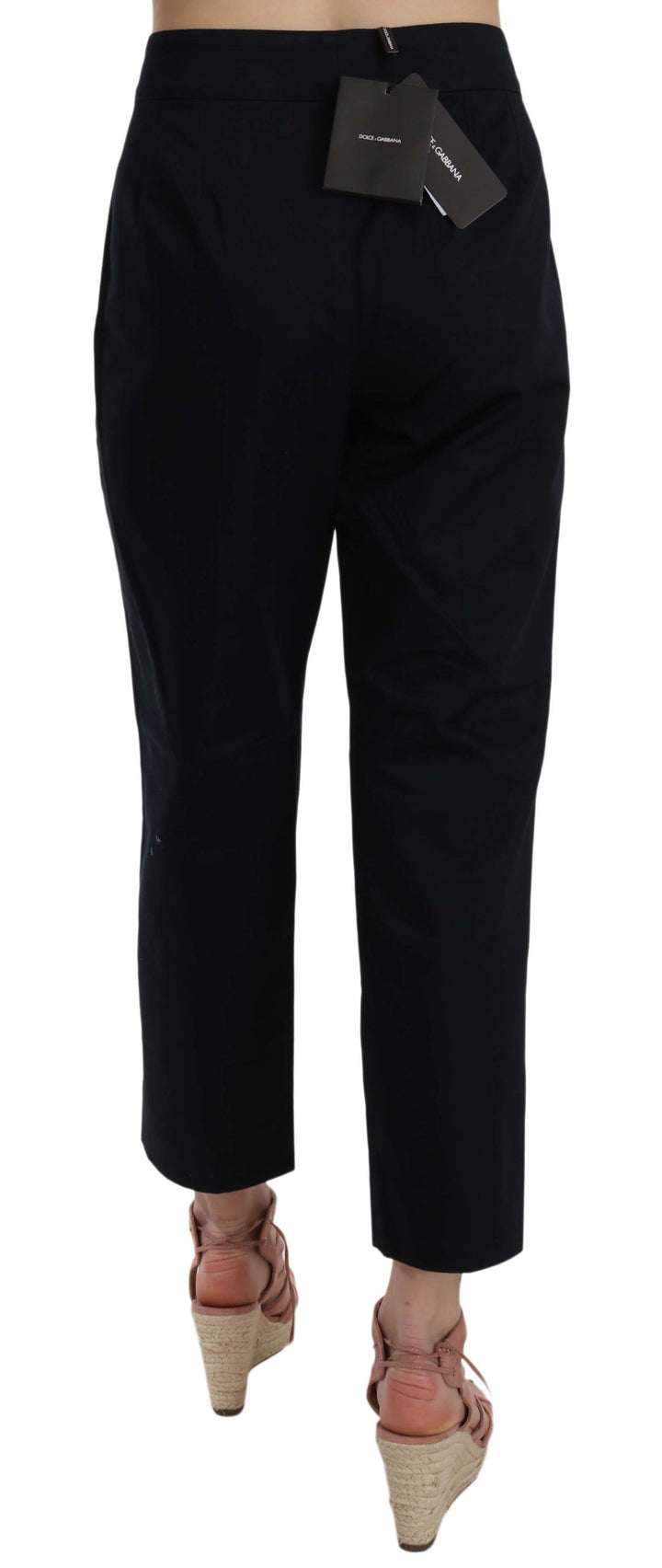 Pantalon en coton noir chic Dolce &amp;amp; Gabbana
