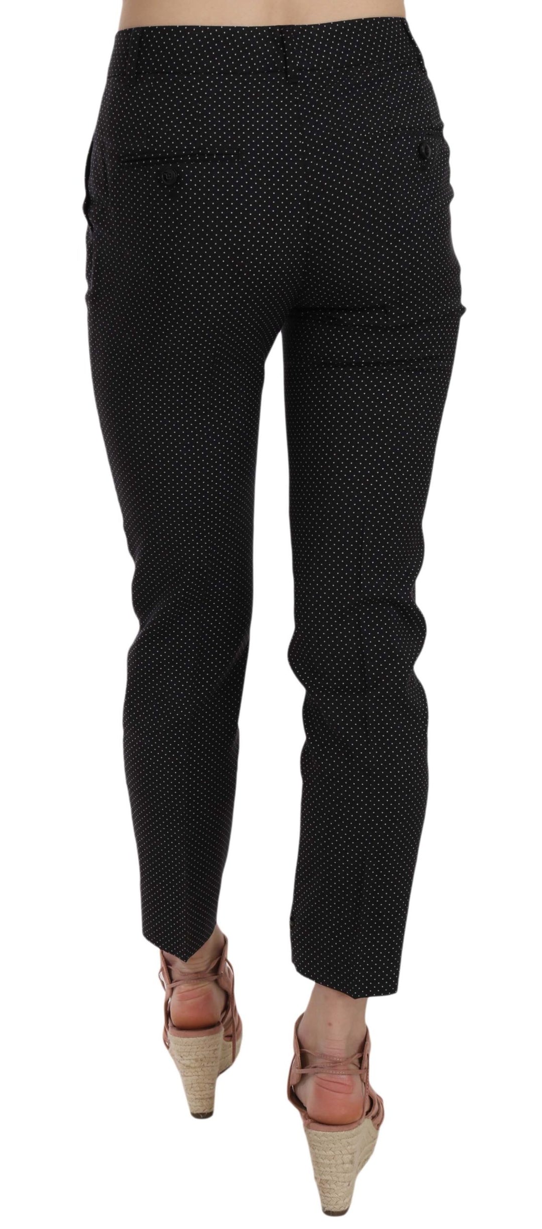 Pantalon élégant en laine vierge noire Dolce &amp; Gabbana