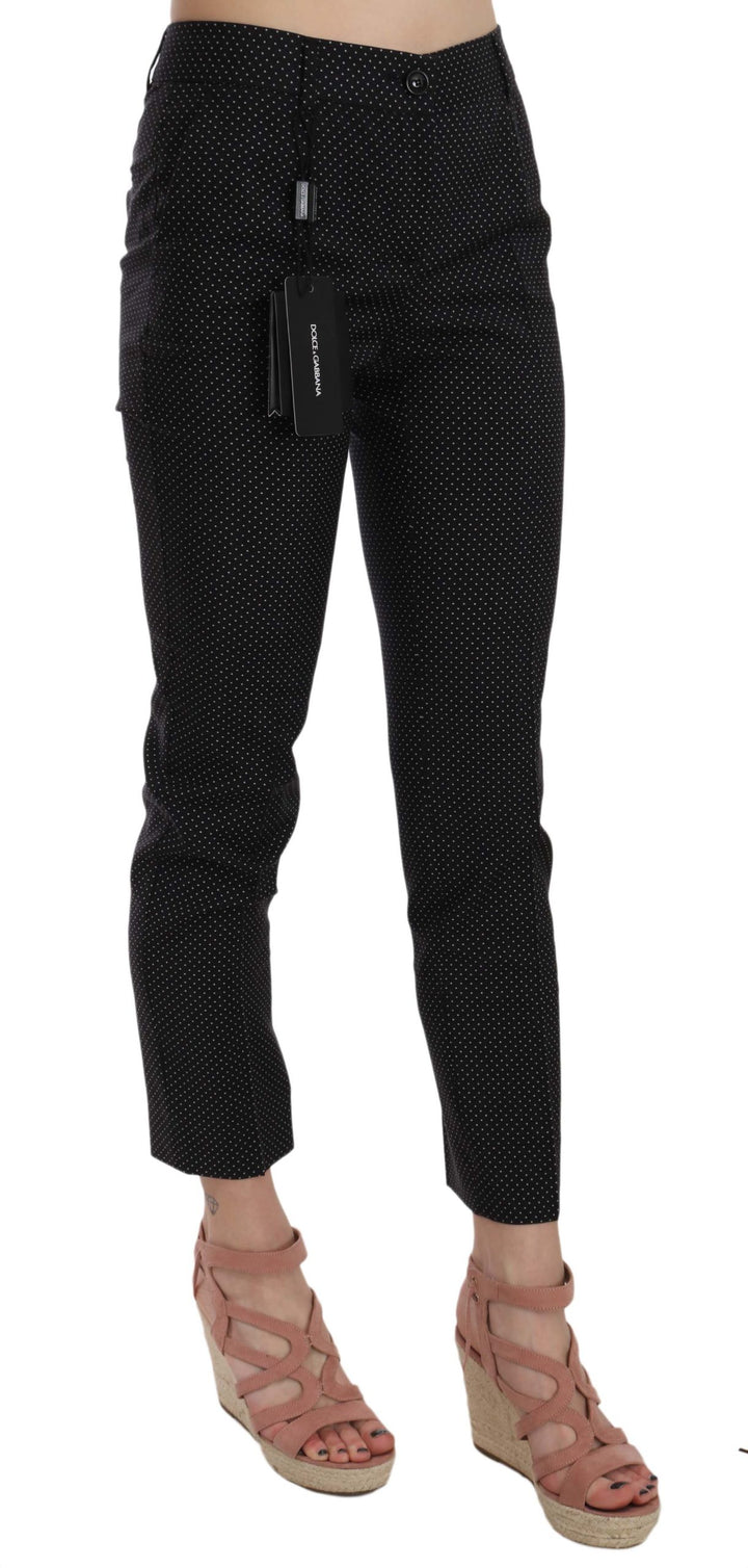Pantalon élégant en laine vierge noire Dolce &amp; Gabbana