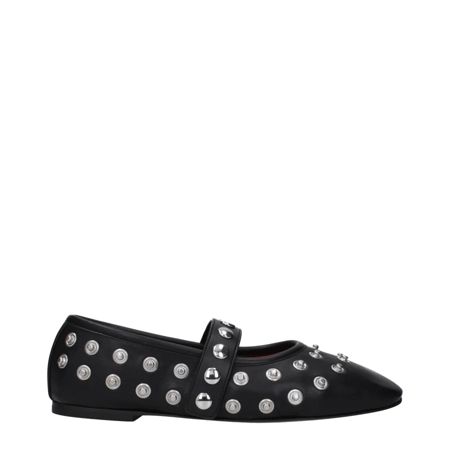 Stella McCartney Black Leather Ballet Flats