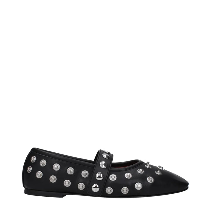 Stella McCartney Black Leather Ballet Flats