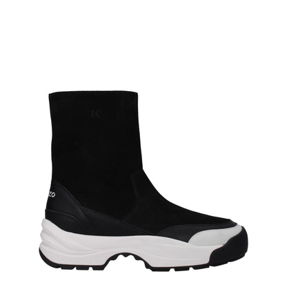 Kenzo Black Leather Ankle Boots